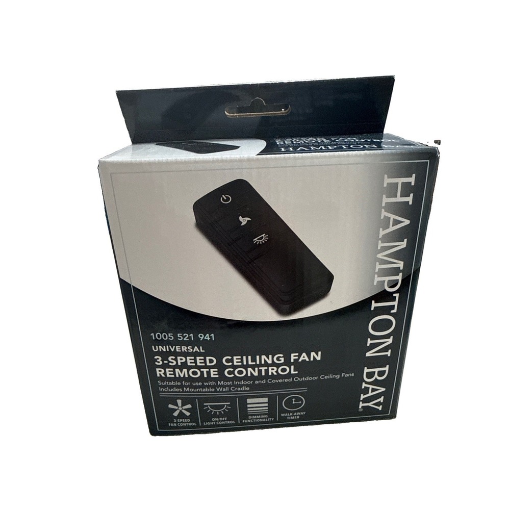 Hampton Bay Universal 3-speed Damp Rated Ceiling Fan Remote 98130 721 Brand New